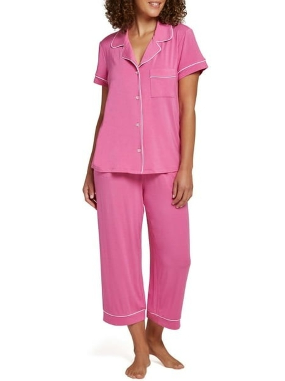 SOLD Loft Sleep Summer Bubble Gum Pink Capri Pajama Set, Medium